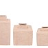 LISBOA PINK VASE CUBE S/3 10X10/10X16/10X22