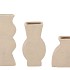 LISBOA SAND VASE ORGANIC S/3 6X11/9X6X18/9X6X24 NM
