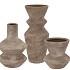 LISBOA BROWN VASE BUBBLE S/3 11X11/11X16/10X24