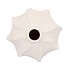 LISBOA WHITE VASE WAVE GLOBE 26X26X26CM