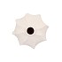 LISBOA WHITE VASE WAVE GLOBE 13X13X12CM