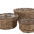 RATTAN KUBOO BASKET ROUND LOW S/3 D20/25/30 H10/12/15