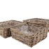 RATTAN KUBOO BASKET SQUARE LOW S/3 W32/37/42 H13/14/15