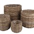 RATTAN KUBOO CAULDRON NATURAL S/4 25X23/35X33/44X40/55X50CM