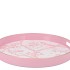 MELAMINE OLD PINK PLATE ROUND 35X35X4CM