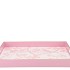 MELAMINE OLD PINK PLATE RECTANGLE BIRD 40X30X4CM