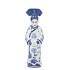 HAILEY BLUE PORCELAIN GUANYIN 11X8X35CM