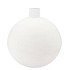 FIORE WHITE VASE BOL TEXTURED IRON 36X36X40CM NM