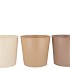 ZINC NATURAL BROWN MIX BUCKET STRIPED ASS 25X22X17CM