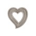 CONCRETE HEART GREY 18.5X17X5CM