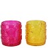MILLE YELLOW/FUCHSIA T-LIGHT 9X9X10CM
