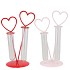 XELLY RED/PINK METAL RACK HEART VASE ASS 14X10X22