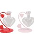XELLY RED/PINK METAL RACK LOVE VASE ASS 9X9X13CM
