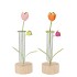 XELLY COLOURFULL METAL RACK TULIP VASE ASS 7X7X23