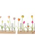 XELLY COLOURFULL METAL RACK TULIP VASES ASS 28X8X24