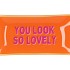 PLATE RECTANGLE YOU LOOK SO LOVELY 20X10X2CM