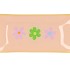 PLATE RECTANGLE FLOWERS 20X10X2CM