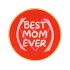 PLATE ROUND BEST MOM EVER 18X18X2CM