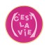 PLATE ROUND CÉST LA VIE 18X18X2CM