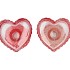 AMOUR RED MIX T-LIGHT HEART ASS 10X9X15CM