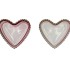 AMOUR FUCHSIA MIX T-LIGHT HEART RIB ASS 8X7X8CM