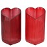 AMOUR RED MIX T-LIGHT HEART RIB ASS 9X8X15CM