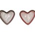 AMOUR RED MIX T-LIGHT HEART RIB ASS 9X8X15CM