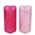AMOUR FUCHSIA MIX T-LIGHT HEART RIB ASS 9X8X18CM