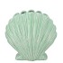 SHELLA GREEN VASE SCALLOP 21X12X21CM