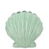 SHELLA GREEN VASE SCALLOP 16X8X16CM