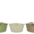 ZINC SUMMER GREEN MIX BASIC BOWL ASS 34X14X30CM