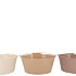 ZINC NATURAL BROWN MIX BASIC BOWL ASS 34X14X30CM