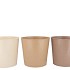 ZINC NATURAL BROWN MIX BUCKET STRIPED ASS 22X20X16CM