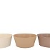 ZINC NATURAL BROWN MIX BOWL STRIPED ASS 34X14X30CM