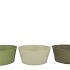 ZINC SUMMER GREEN MIX BOWL STRIPED ASS 34X14X30CM
