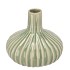 GIA GREEN STRIPE VASE NECK 21X21X19CM NM