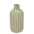 GIA GREEN STRIPE VASE 15X15X28CM NM