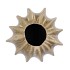 DION BROWN VASE STRUCTURE 20X20X23CM