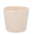 CERAMIC BEIGE STONE POT 13X12CM