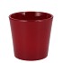CERAMIC WINE RED SHINY POT ORCHID 14X12,5CM