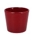 CERAMIC WINE RED SHINY POT 13X12CM