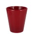 CERAMIC WINE RED SHINY POT ORCHID 15X15CM