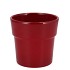 CERAMIC WINE RED SHINY POT ORCHID EDGE 13X12,5CM