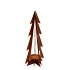RUSTY RUST TREE WITH CANDLE HOLDER 17X16X35CM