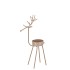 RUSTY SAND DEER WITH CANDLE HOLDER 11X7X21CM