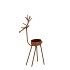 RUSTY RUST DEER WITH CANDLE HOLDER 11X7X21CM