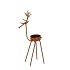 RUSTY RUST DEER WITH CANDLE HOLDER 12X7X25CM