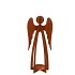 RUSTY RUST ANGEL WITH CANDLE HOLDER 13X10X26CM