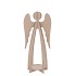 RUSTY SAND ANGEL WITH CANDLE HOLDER 17X11X34CM