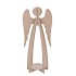 RUSTY SAND ANGEL WITH CANDLE HOLDER 18X12X42CM
